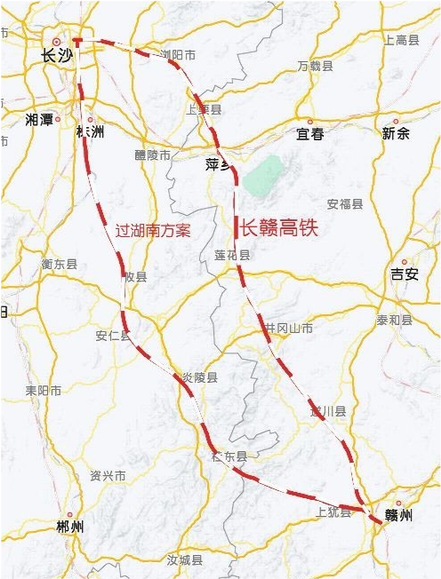 长赣高铁为何不走湖南而是江西呢湖南段仅经过浏阳1个县市