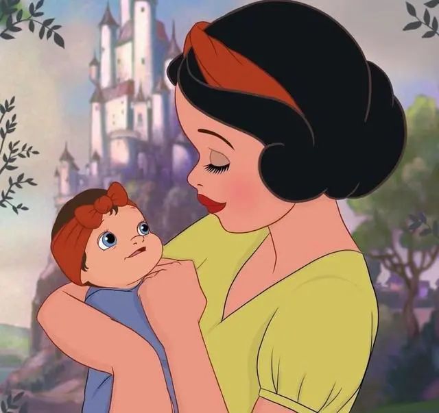 迪士尼公主当上妈妈后,白雪公主贤妻良母,花木兰带娃像父亲