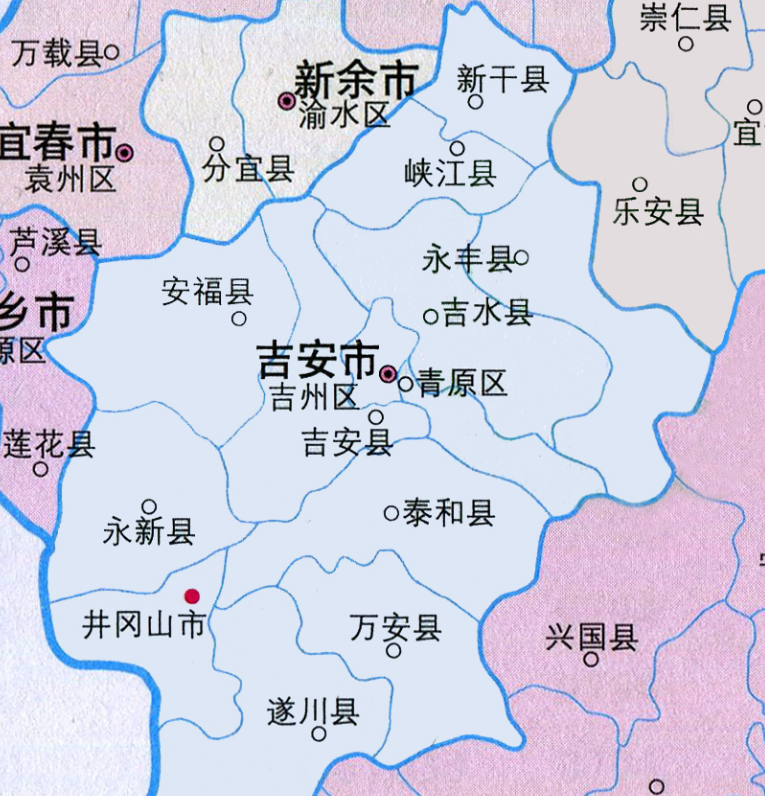 吉安13区县人口一览:吉安县46.95万,青原区24.07万
