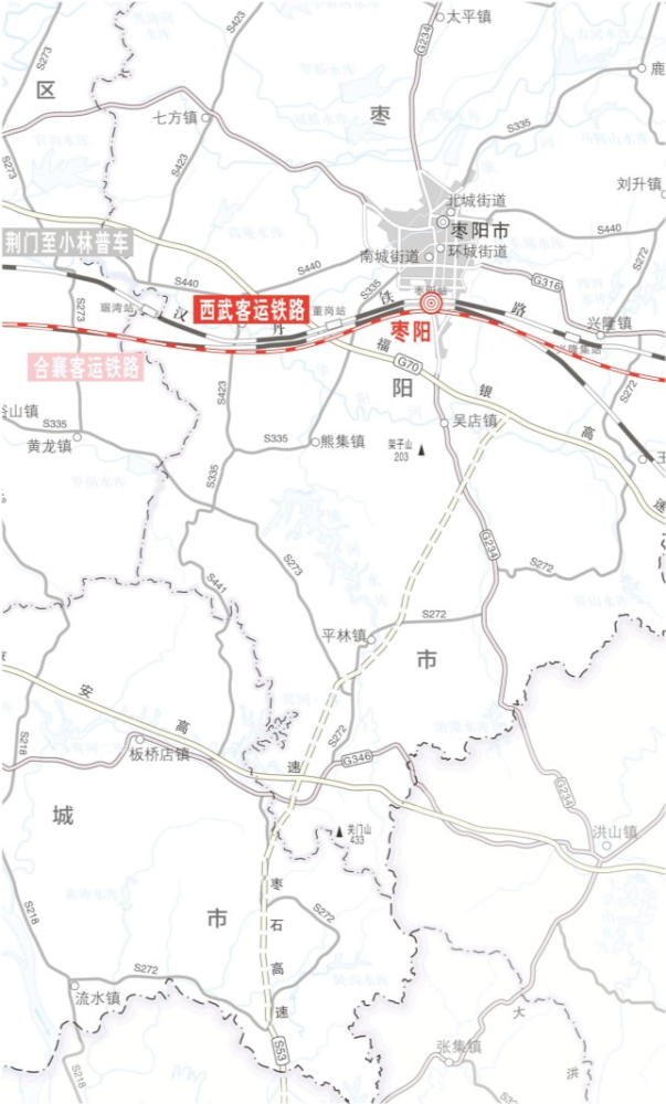 孝感,随州,胡集,襄州4个区域 5.0铁路规划空间