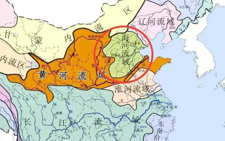 海河流域的水系看起来就像一把张开的扇子,覆盖了北京,天津,河北三省