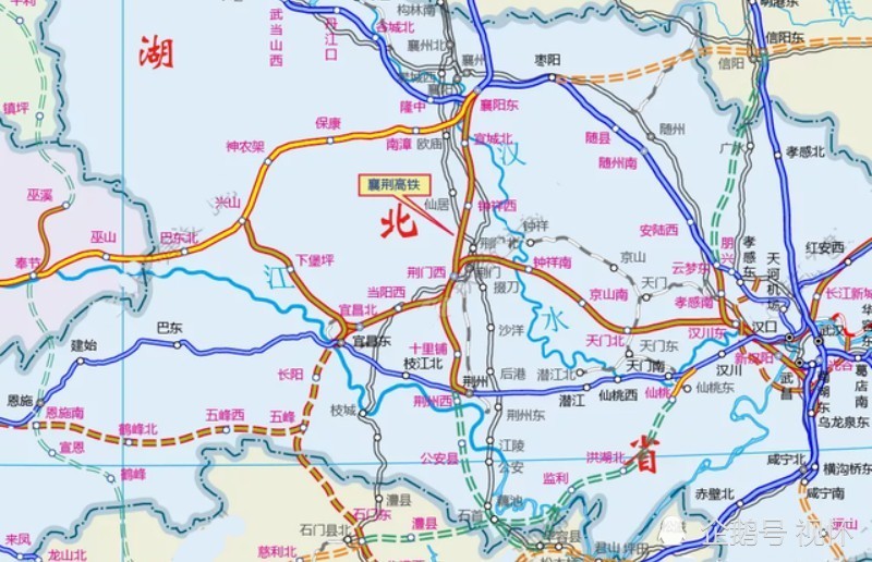 726km,设计最高速度 350km/h,设襄阳东站,宜城北站,钟祥西站(越行站)