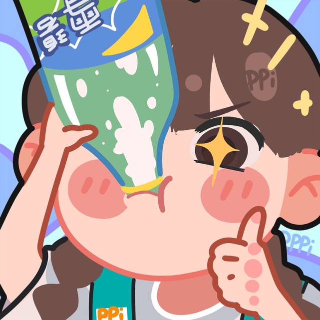 可爱头像小朋友这是你的可乐雪碧美年达哦