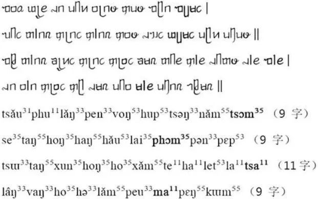 傣文也是一种历史悠久的文字,是由古印度婆罗米字母演变而来的拼音