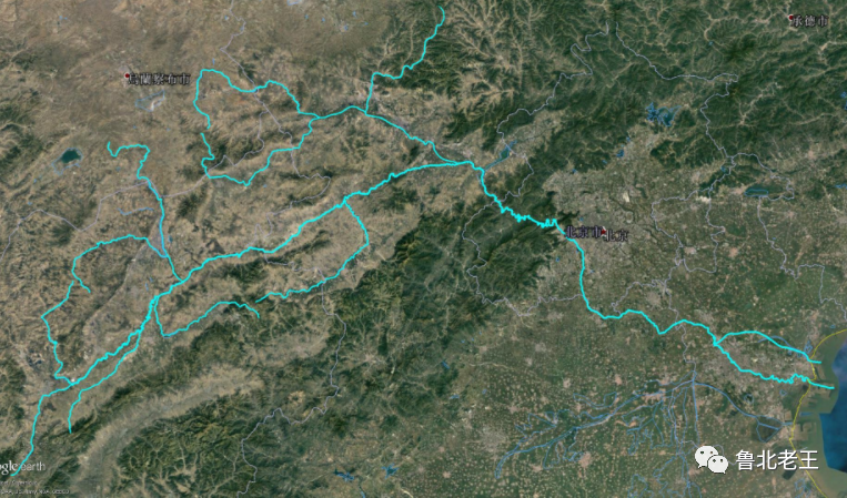 上游包括五大支流即潮白河,永定河,大清河,子牙河,南运河(在海河流域