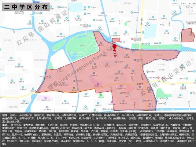 昆山学区地图(城西 城中)