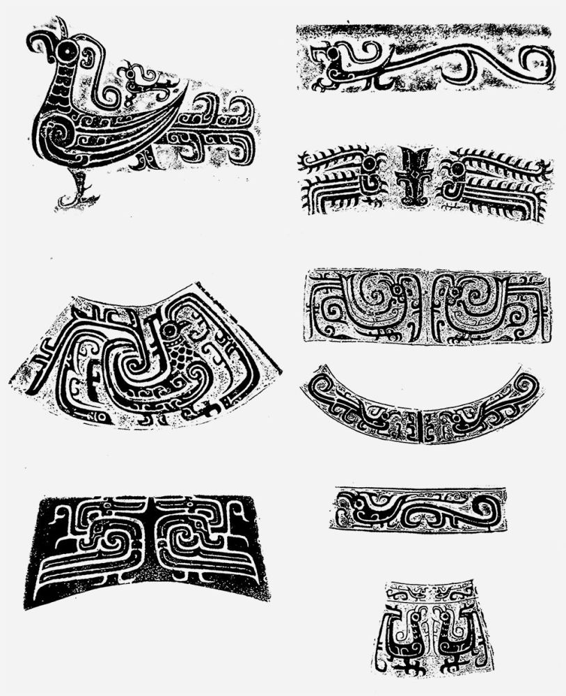 青铜器不光形制借鉴动物,其上装饰纹样的参考更甚:夔(kuí)纹,龙纹源