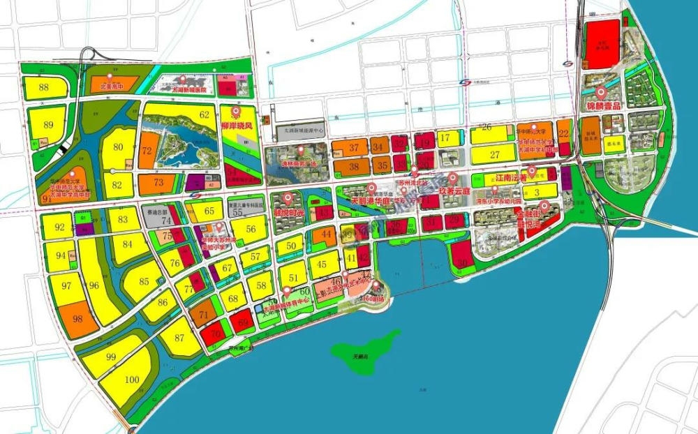 商业版块求量也求质 吴中太湖新城规划陆地面积30平方公里,启动区规划