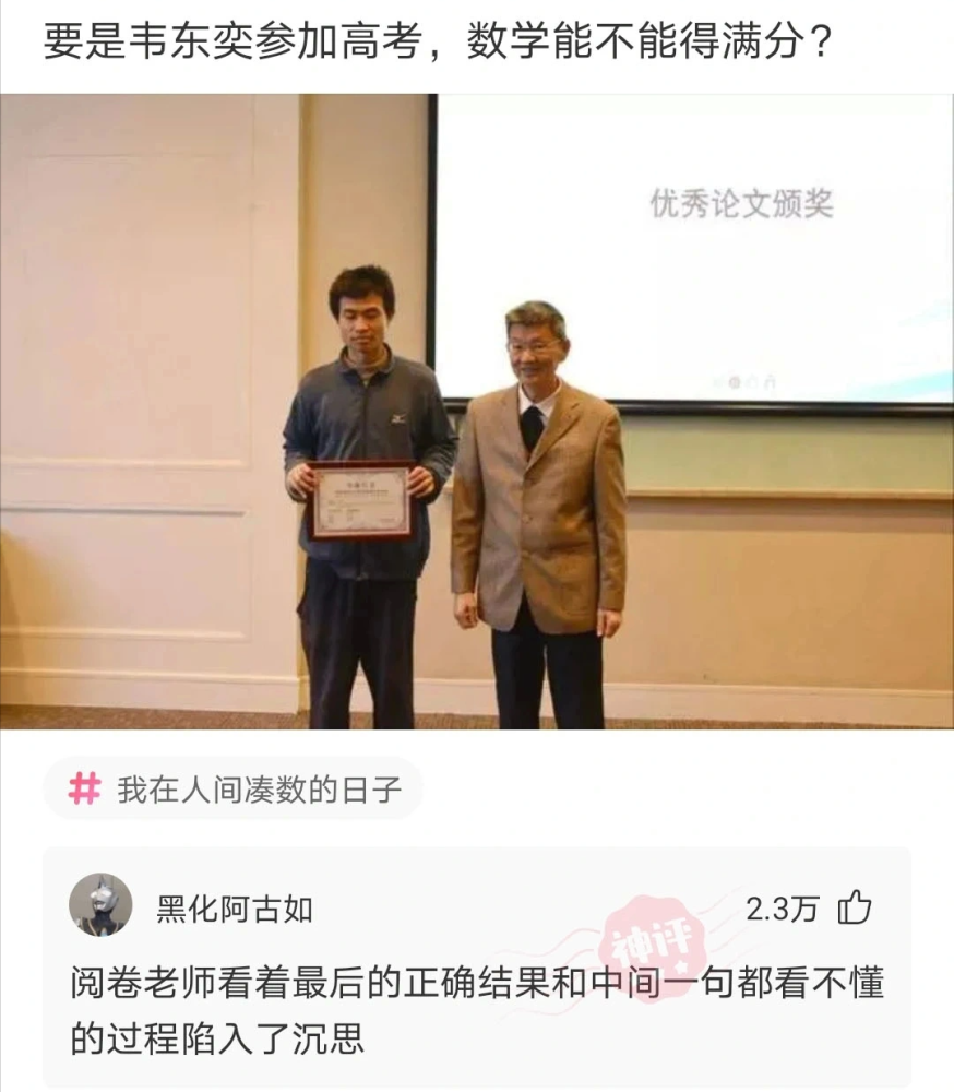 韦东奕,北京大学助理教授,北京大学数学科学学院微分方程教研室研究员