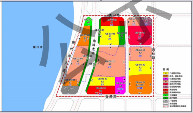 北海廉州湾新城千亩用地调整,新增大面积文化设施用地