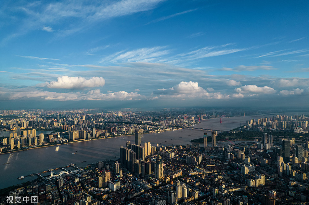 武汉俯瞰城市建筑风光