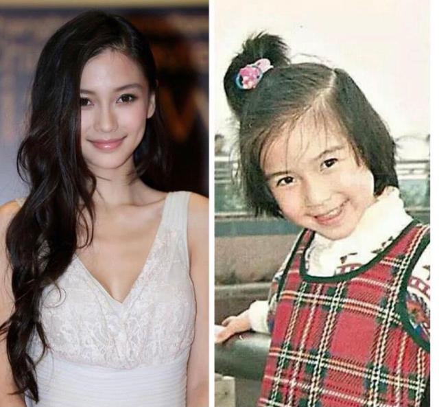 而且看看杨颖小时候的照片就会知道,她的底子非常好,只不过有一点