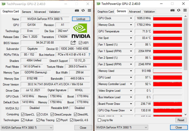 技嘉魔鹰rtx 3060 ti显卡评测:diy手动改外观,性能