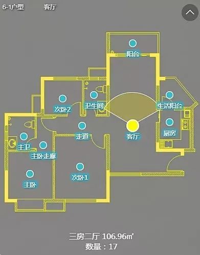 6栋三房户型图5栋三房户型图建筑面积86平方米左右的三房户型136套