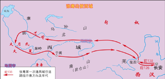 公元前127年,汉武帝派卫青北击匈奴,收复河套地区.
