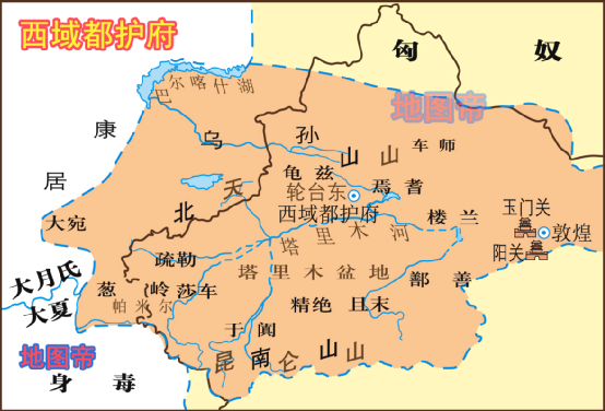 公元前60年,朝廷在乌垒城(今新疆轮台县境)设西域都护府,将西域纳入