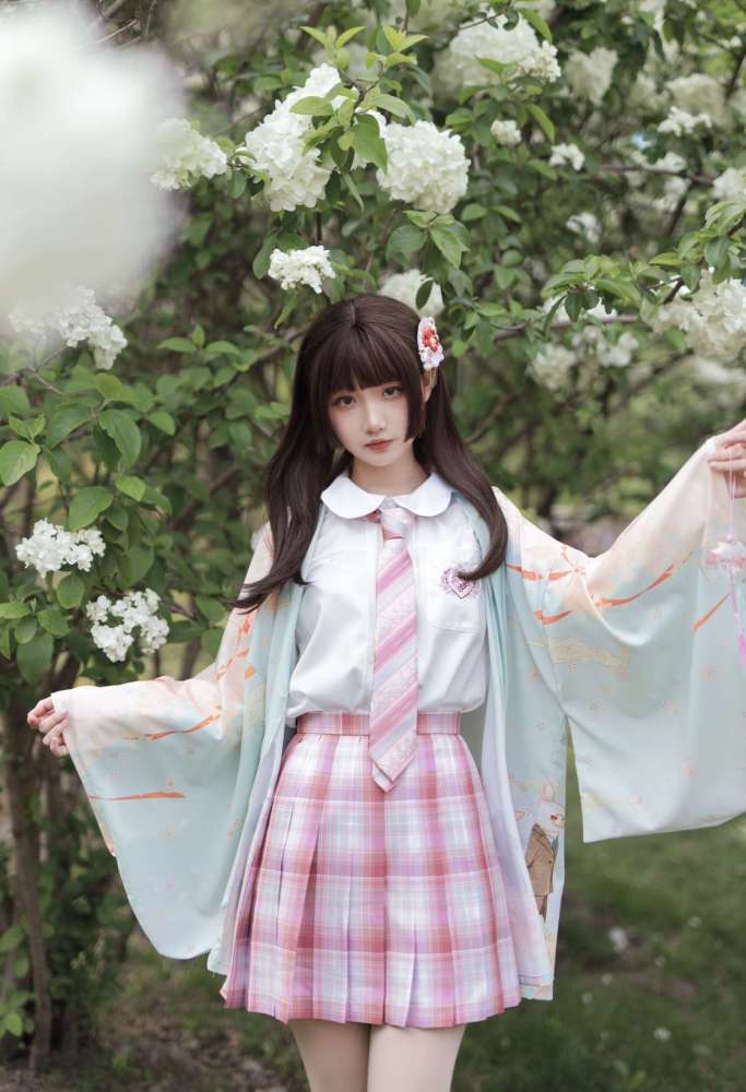 颜值向写真套图|猫系jk女友&阴阳师樱花妖