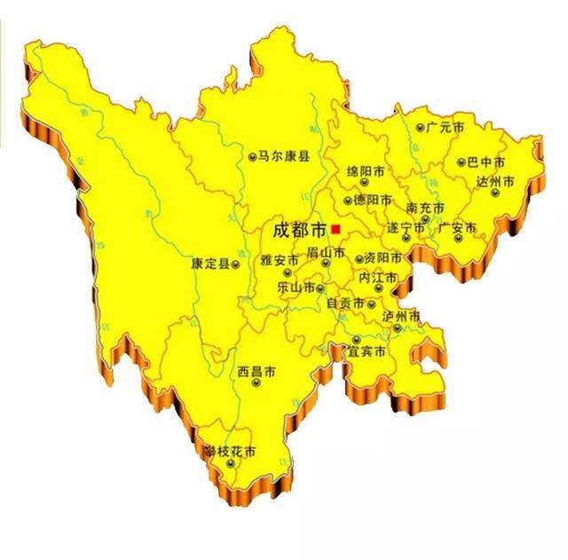四川共有21个市州,确定了7个中心城市,绵阳是成都圈副