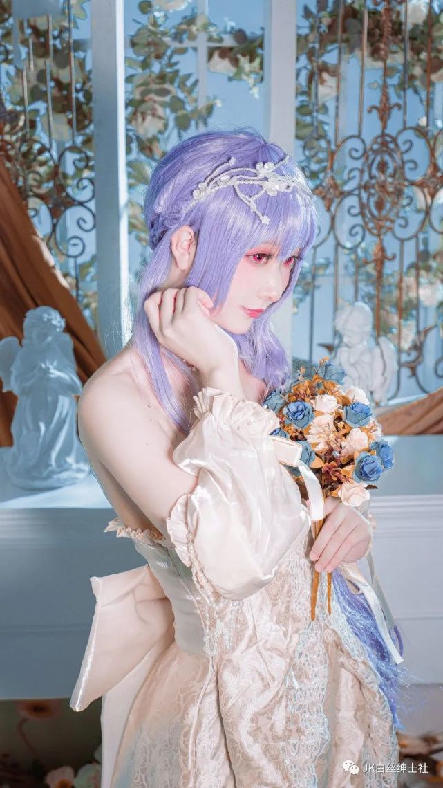 cos:少女前线zb婚纱cos正片@艾瑞