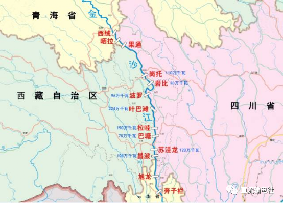 金沙江上游水电站其实金沙江上游川藏段也规划了不少水电站,共计十三