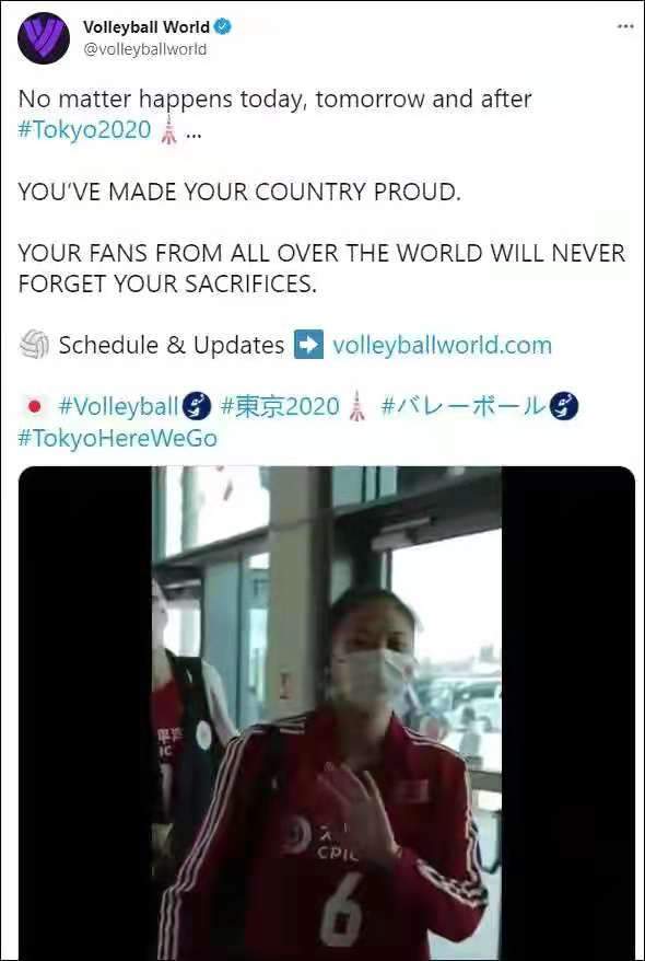 FIVB鼓励朱婷 你已经是中国人的骄傲