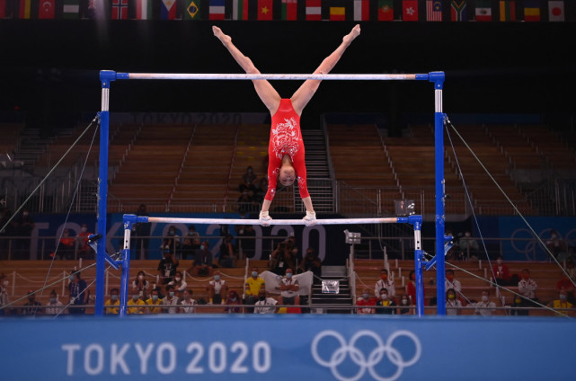 奥运体操女子高低杠芦玉菲第4范忆琳第7比利时选手夺金