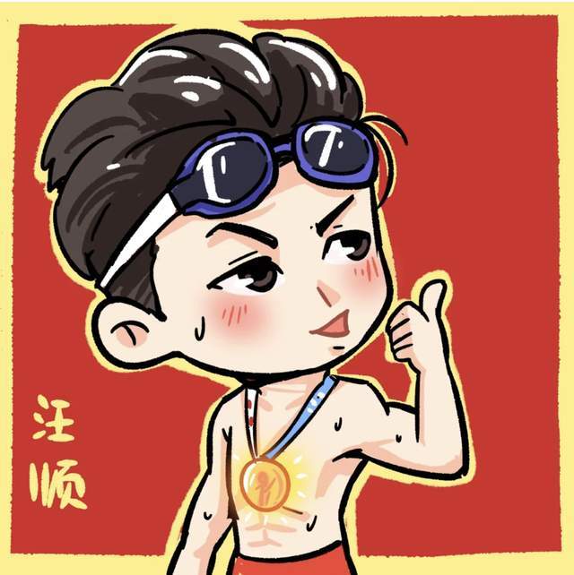 奥运手绘头像(2),为中国队加油