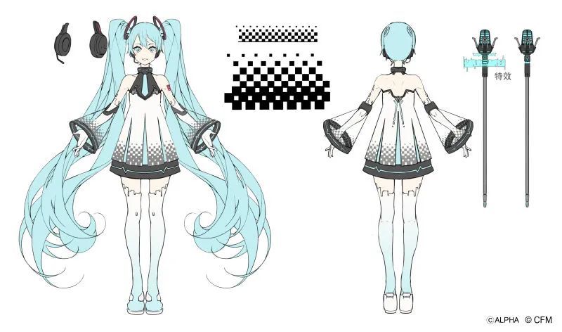 游戏开发中的初音未来设定,不代表最终效果 另外,我们还会根据初音