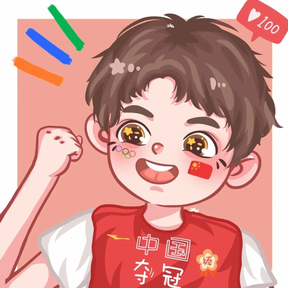 宝藏中国红情侣头像