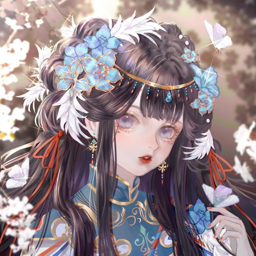 动漫女生头像:独自撑伞的日子,也一定要顺顺利利