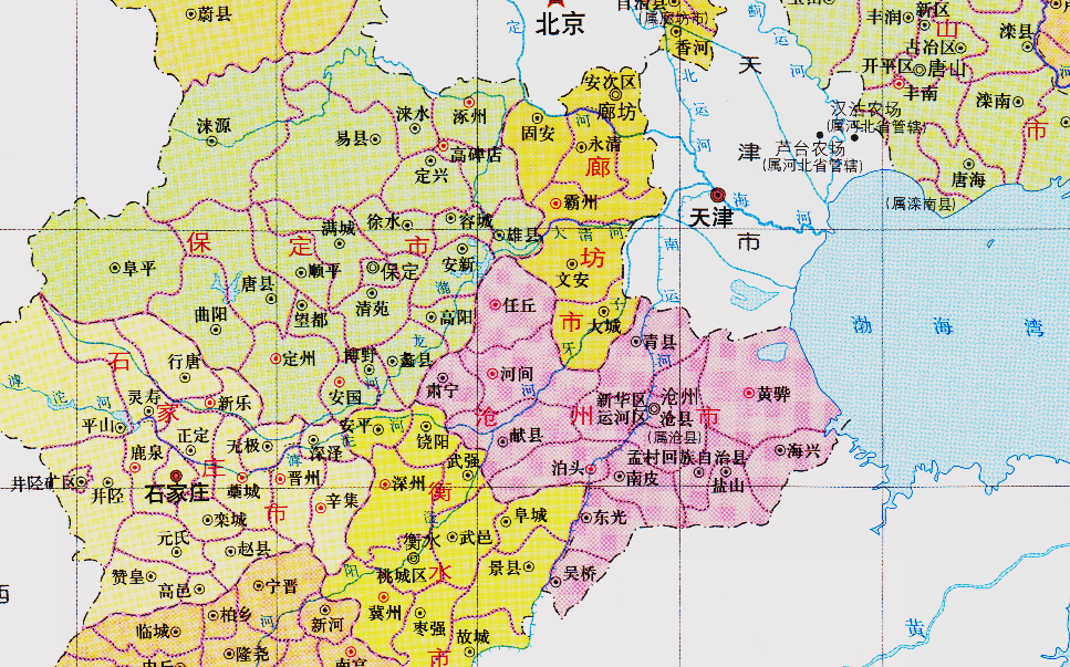 河北省的区划调整,11个地级市之一,沧州市为何有16个区县?