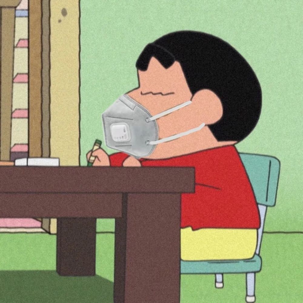 头像|戴口罩的蜡笔小新 可爱甜酷的简笔画头像 可爱卡通小猫