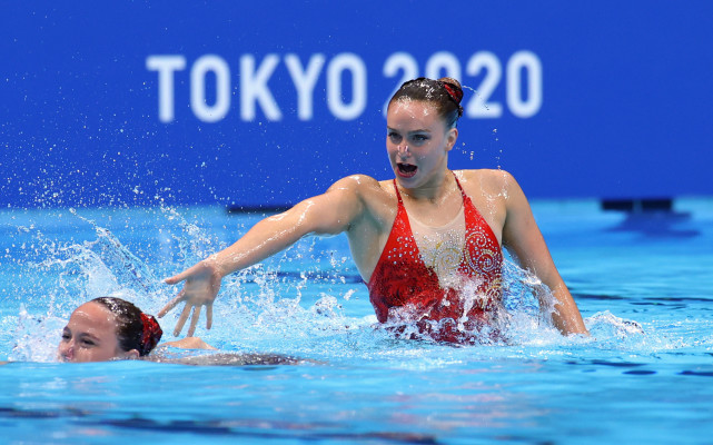 (东京奥运会)花样游泳——双人自由自选赛况(2)