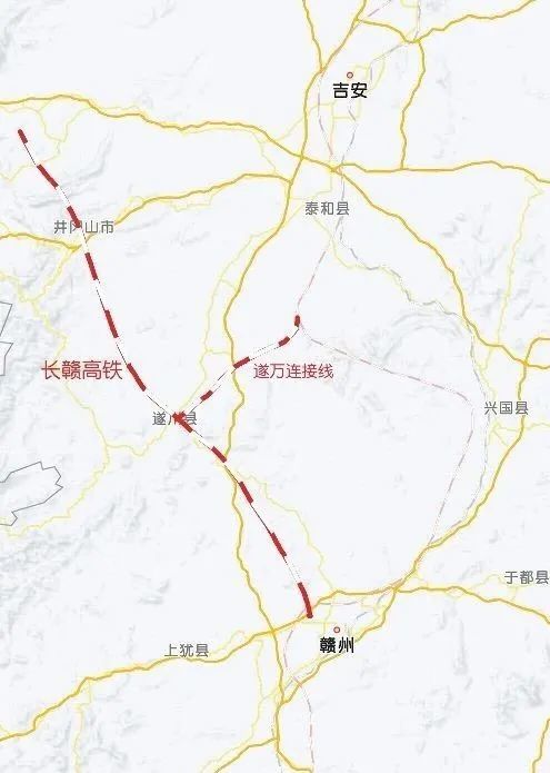 长赣高铁经过遂川,网友建议修遂川至万安连接线北上