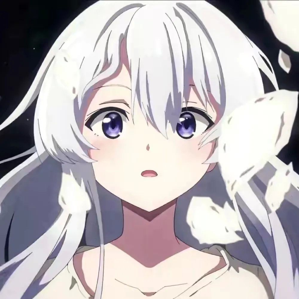 "白色天使纯净系动漫女生头像"
