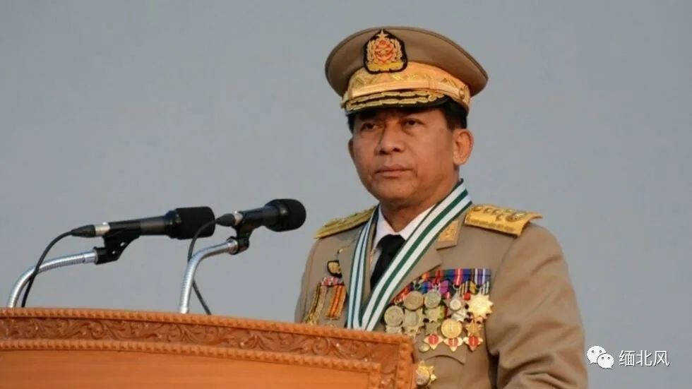 缅甸国防军总司令敏昂莱敏昂莱资料图片  法新社图 8月1日,缅甸军