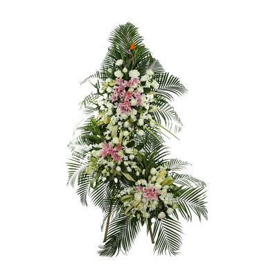 祭奠鲜花花篮:花材甄选需慎重,祭奠鲜花花篮优选白黄两种色彩