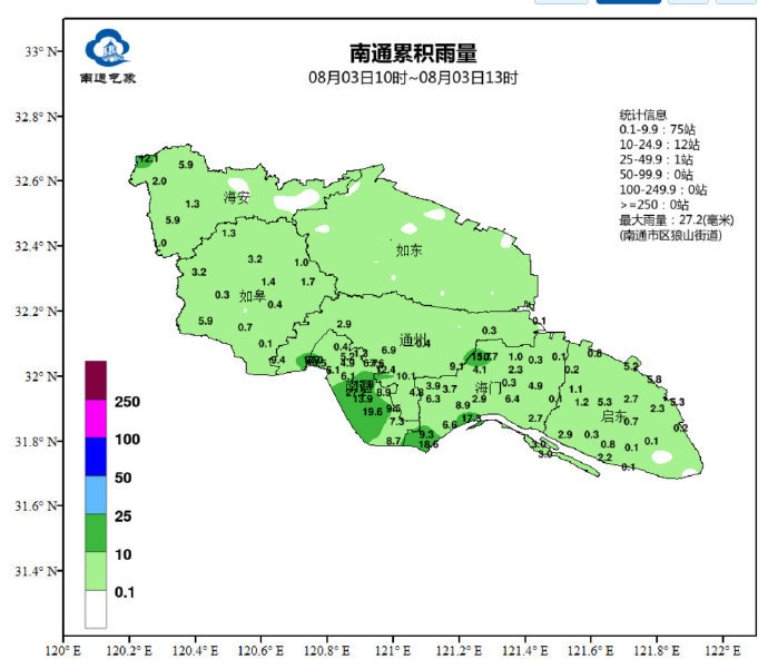 南通气象天气实况