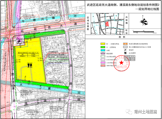 (规划用地红线图)规划指标用地性质主要为二类居住用地,兼容商业用地