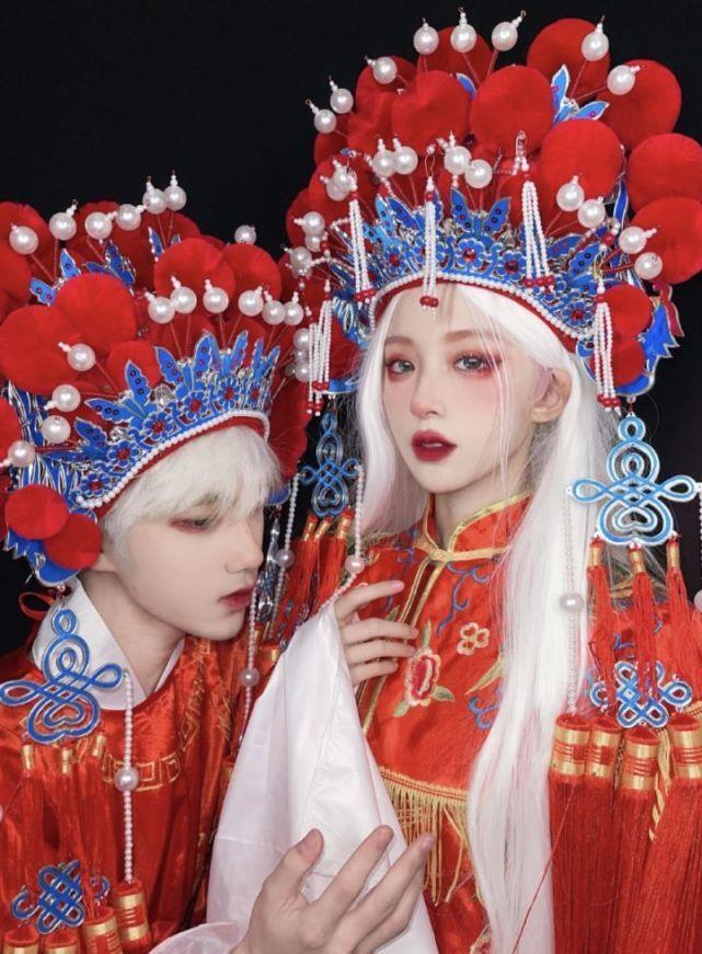 机智张戴假发与男友拍绝美大片,造型精致但p图太猛