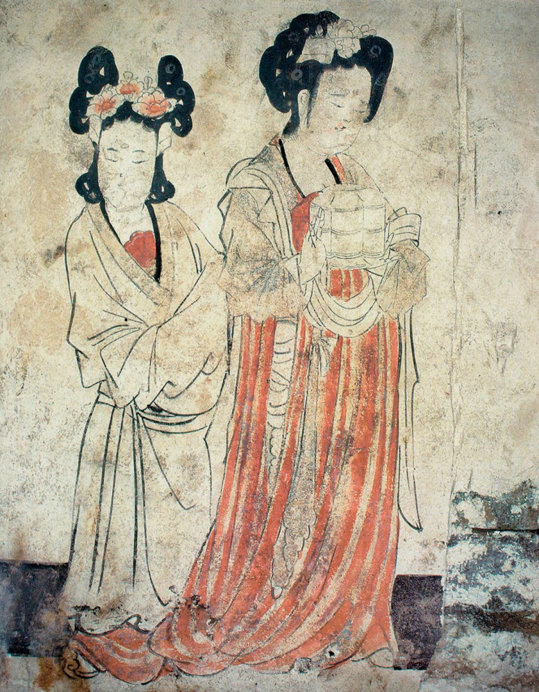 古代仕女出游野餐拿什么晒朋友圈?