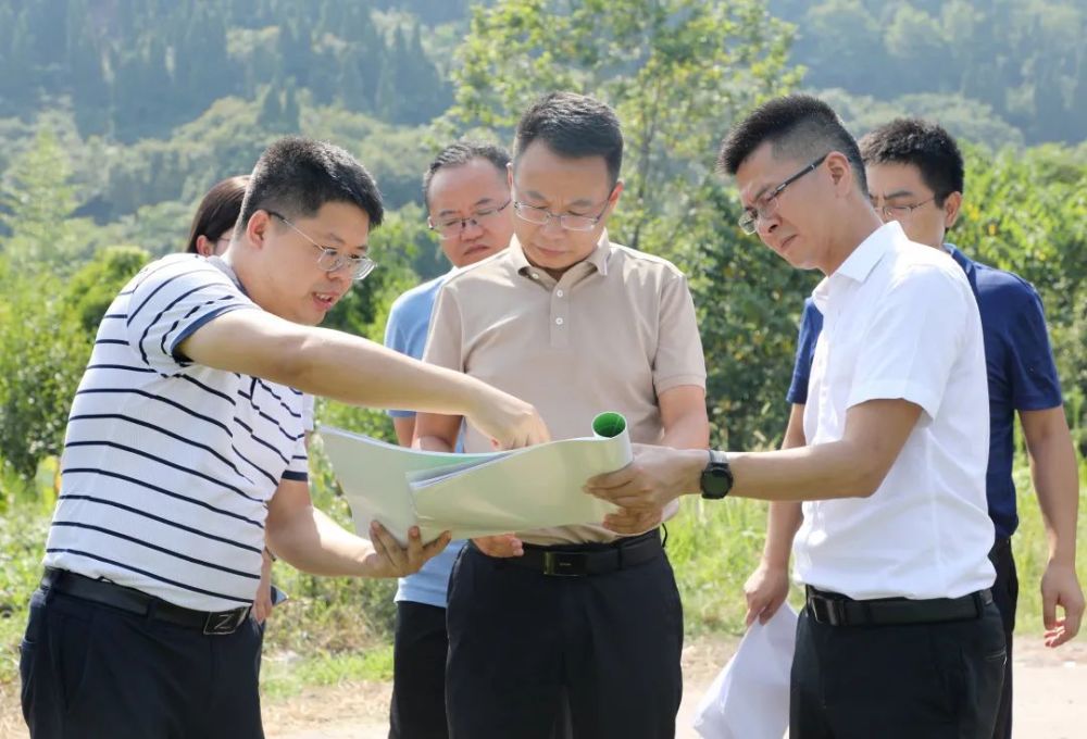 陈健带队到高铁达州南站选址地和斌郎老街现场办公