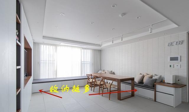 还是我会过日子,客厅装排l型卡座,能睡能坐能放,比沙发强多了