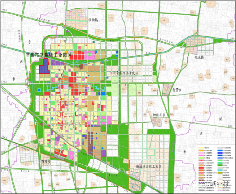 辛集市城乡总体规划 中心城区用地规划图 辛集热门微信平台综合整理