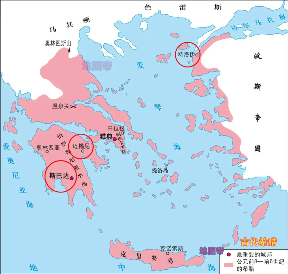 发生于迈锡尼文明后期 约公元前13世纪(中国正处于商王朝)图源/地图帝