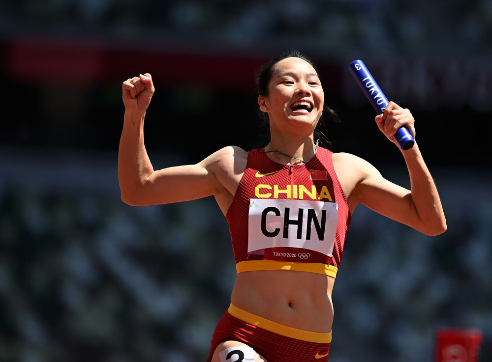 (东京奥运会)田径——女子4x100米接力:中国队晋级决赛