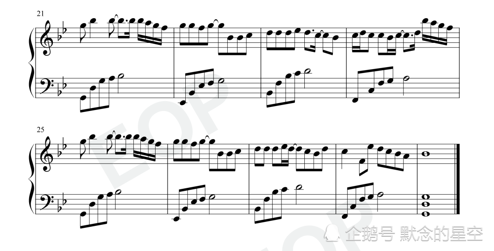 钢琴谱,双手简谱,双版本:刘至佳,韩瞳《时光背面的我》