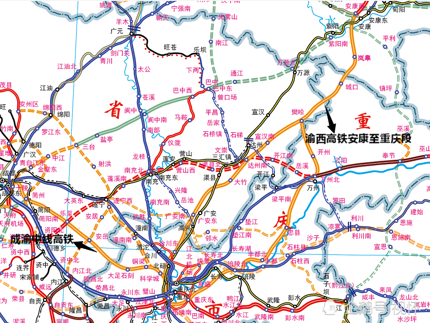 我国西部地区部分拟建铁路项目情况,附各线路(含高铁)