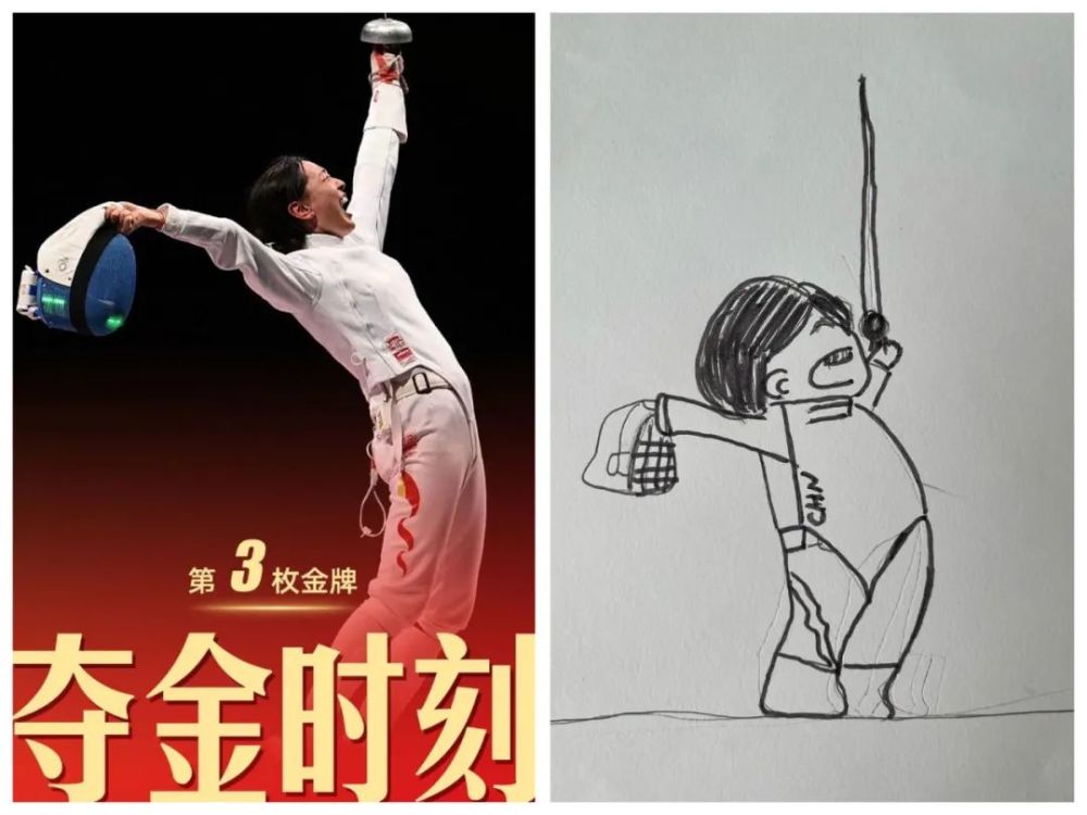 杭州一年级萌娃画出奥运简笔画,让人直呼可爱!