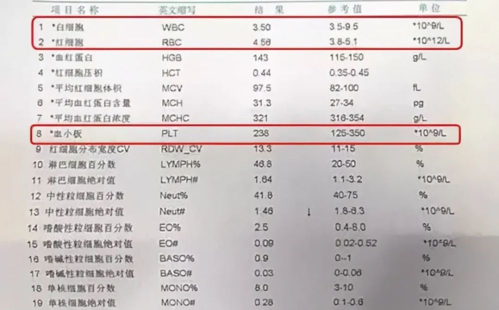 一分钟教你读懂"血常规"报告单,为了自己和家人健康收藏